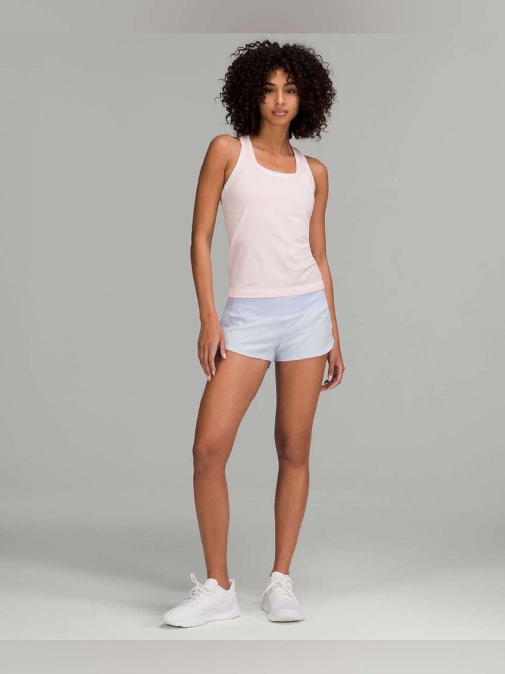 Lululemon racerback pink tank top Barbie chic stretchy athletic gym athleisure